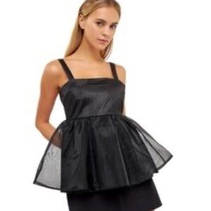 New Anthropologie English Factory Top Size Medium Black Sparkly Party